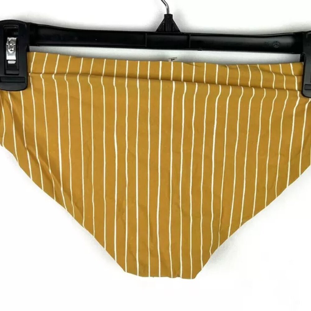 Vitamin A Women’s Yellowish Brown Striped Bikini Bottom Size 12 - Picture 2 of 5